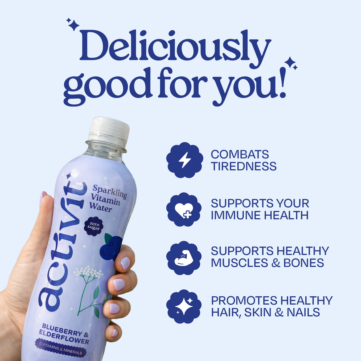 Activit New Arrivals Multipack - Blueberry & Elderflower, and Peach & Lychee